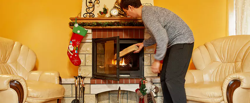Rusted Metal Fireplace Restoration in Green, Ohio